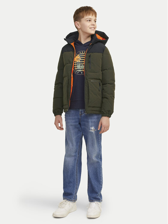 Jack & Jones Junior Jack & Jones Junior Kurtka zimowa Otto 12258547 Zielony Regular Fit