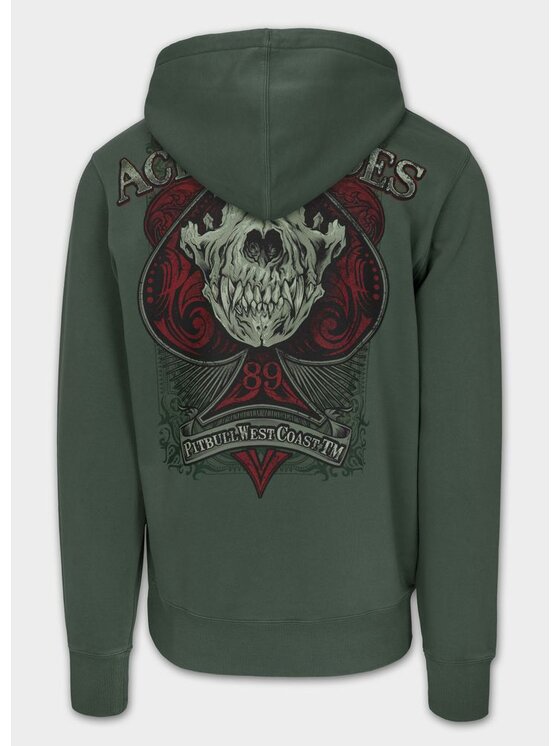 PITBULL PITBULL Bluza ACE OF SPADES Zielony Regular Fit