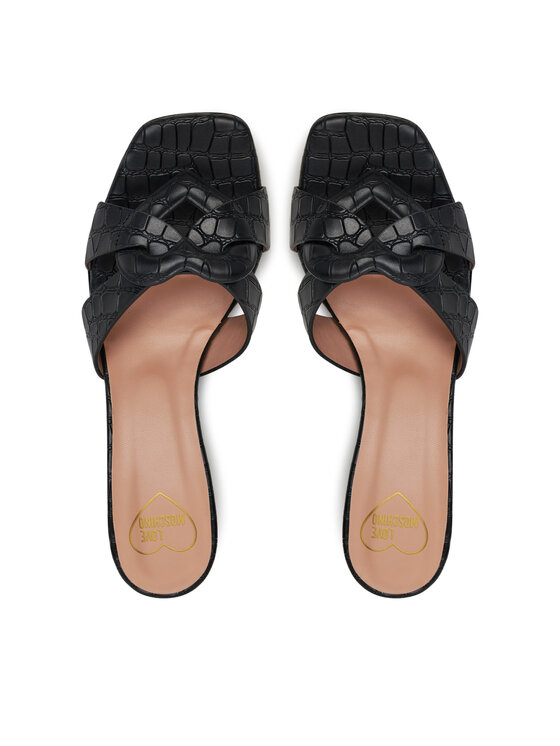 LOVE MOSCHINO LOVE MOSCHINO Klapki JA28065G1MIB0000 Czarny