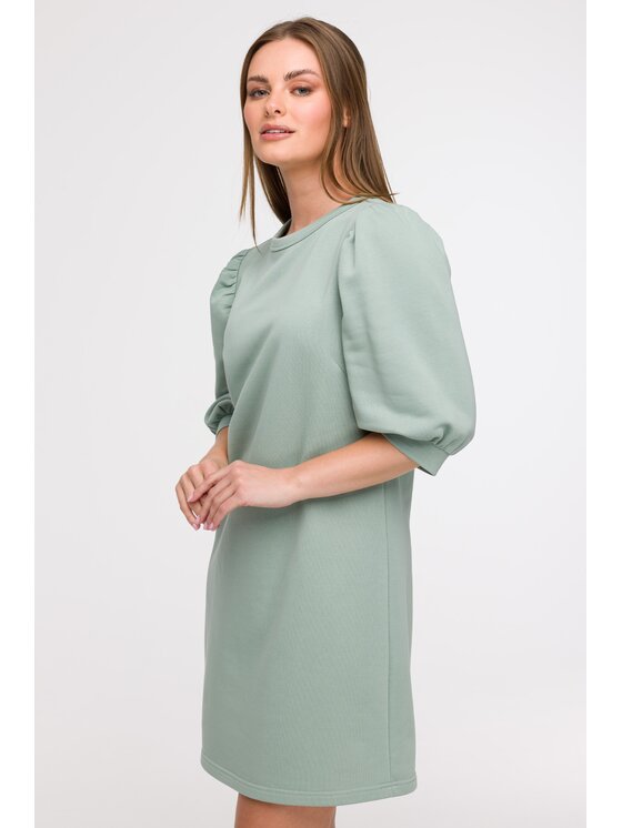 BeWear BeWear Sukienka letnia B291 Zielony Comfortable Fit