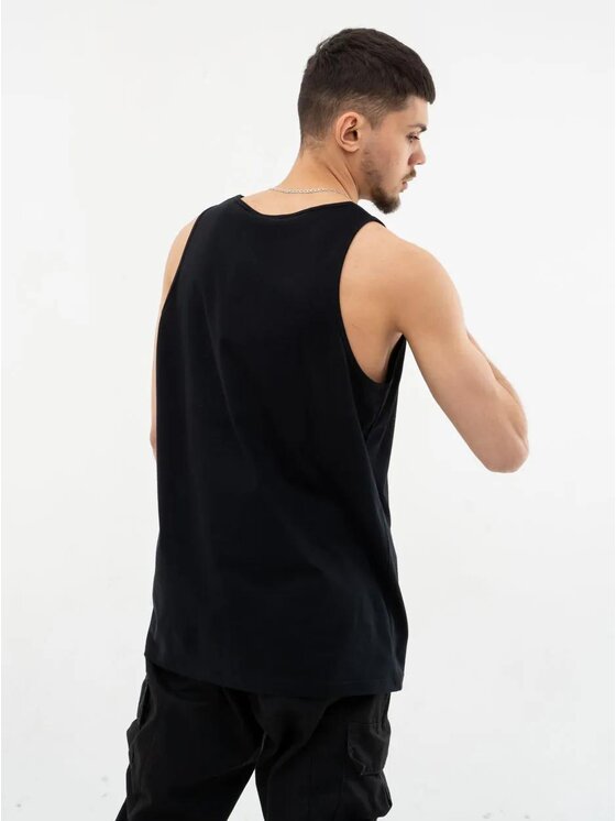 Urban City Urban City Tank top Tank Top Męski Czarny UrbanCity No Logo M Czarny Regular Fit
