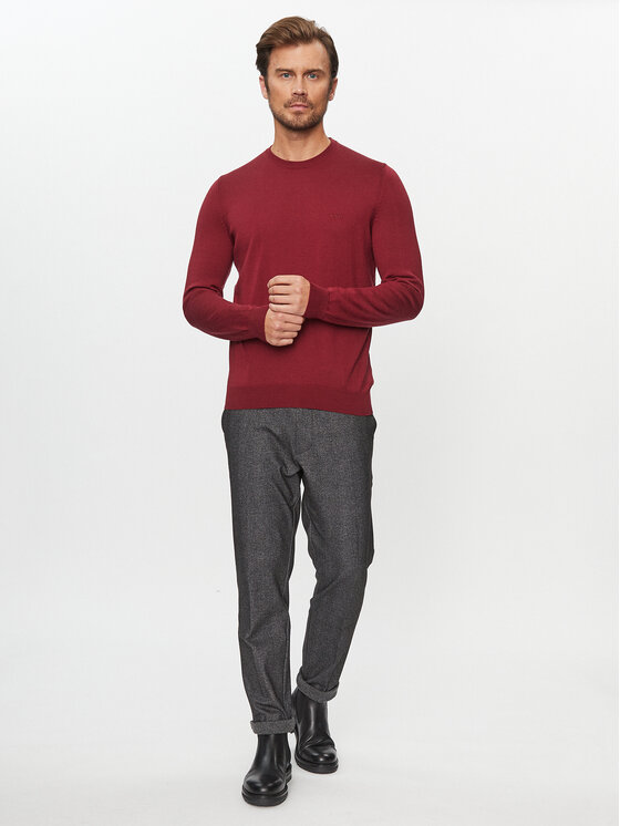 BOSS Boss Maglione Botto-L 50476364 Rosso Regular Fit