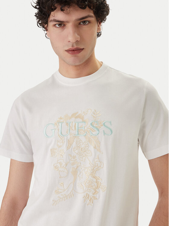 Guess Guess Tričko M6GI17 K3038 Biela Regular Fit