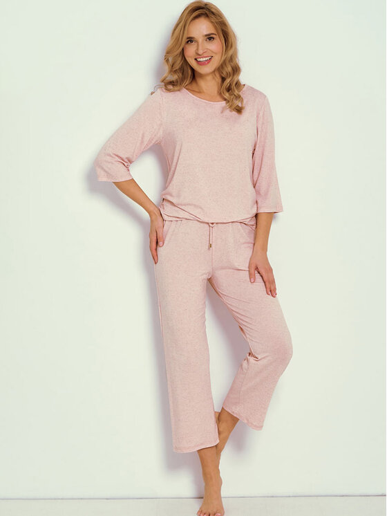 Taro Taro Piżama T3340-01 Różowy Basic Fit