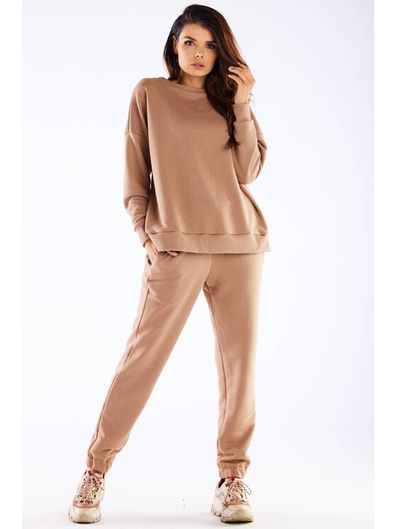 Infinite You Infinite You Bluza M276 Beżowy Basic Fit