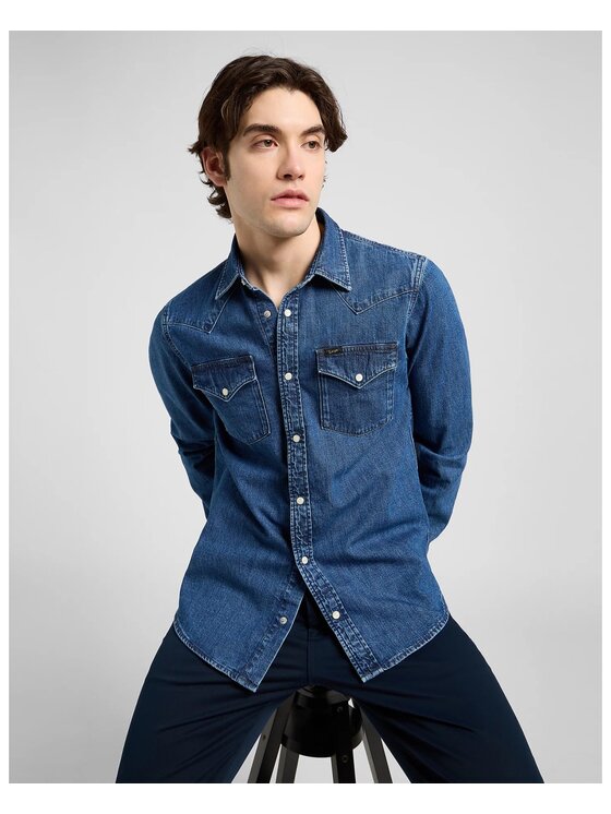 Lee Lee Koszula REGULAR WESTERN SHIRT Niebieski Regular Fit