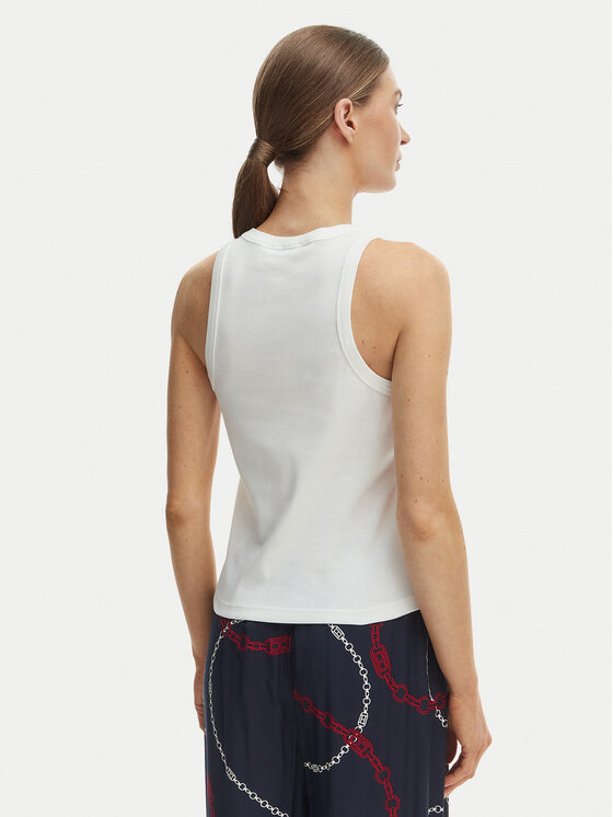 Tommy Hilfiger Tommy Hilfiger Felső WW0WW49251 Ekru Slim Fit
