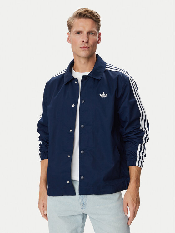 adidas Übergangsjacke 3 Stripes Coaches Jacket KE4174 Dunkelblau Regular Fit