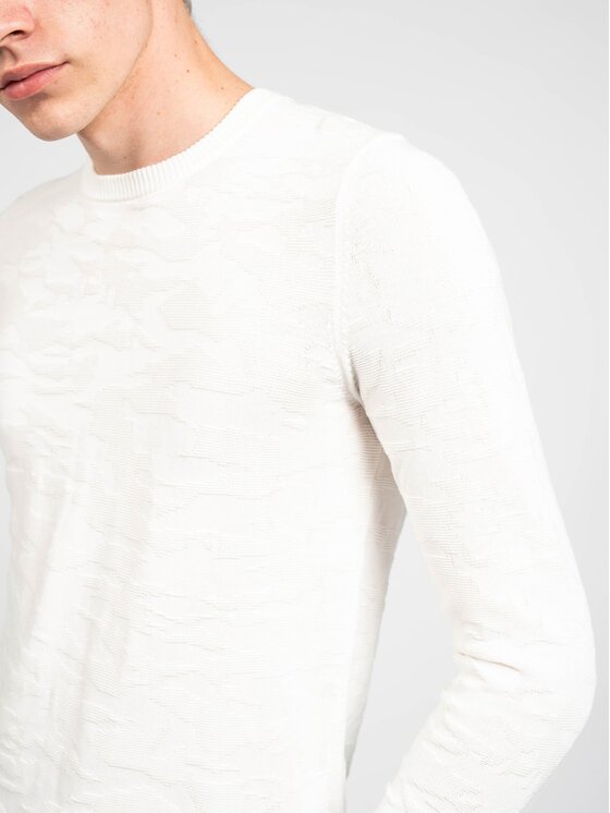 Antony Morato Antony Morato Πουλόβερ MMSW00940 YA100018 Λευκό Regular Fit