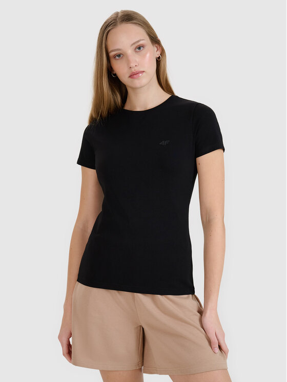 4F 4F Tričko NOS Biela Slim Fit