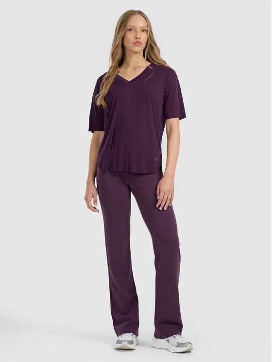 4F 4F T-Shirt 4FRAW25TTSHF3283-50S Μωβ Loose Fit