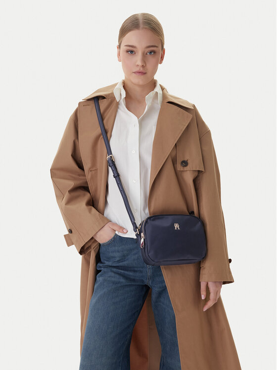 Tommy Hilfiger Tommy Hilfiger Torebka Poppy Th Crossover AW0AW15638 Granatowy