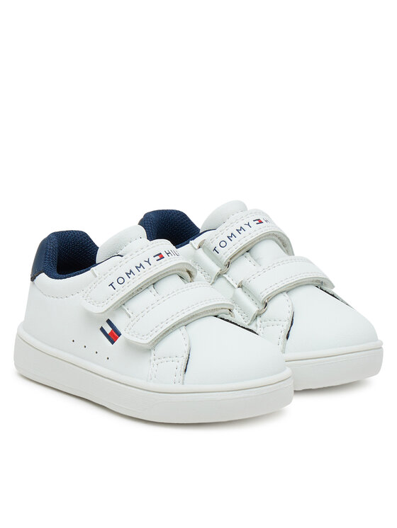 Tommy Hilfiger Tommy Hilfiger Laisvalaikio batai Low Cut Velcro Sneaker T1X9-34062-1355 M Balta