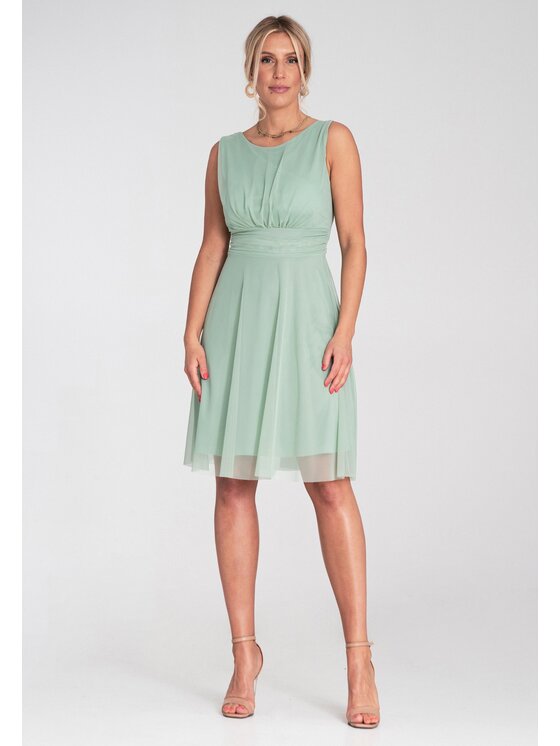 FIGL FIGL Koktejlové šaty M1208 Zelená Flared Fit