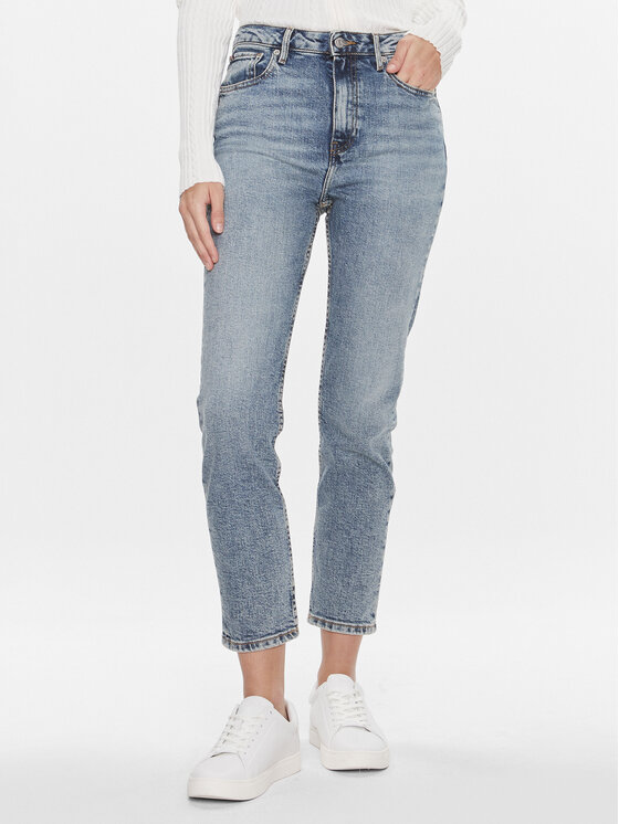 Tommy Hilfiger Tommy Hilfiger Jeans hlače Cigarette Hw A Mio WW0WW40631 Modra Slim Fit