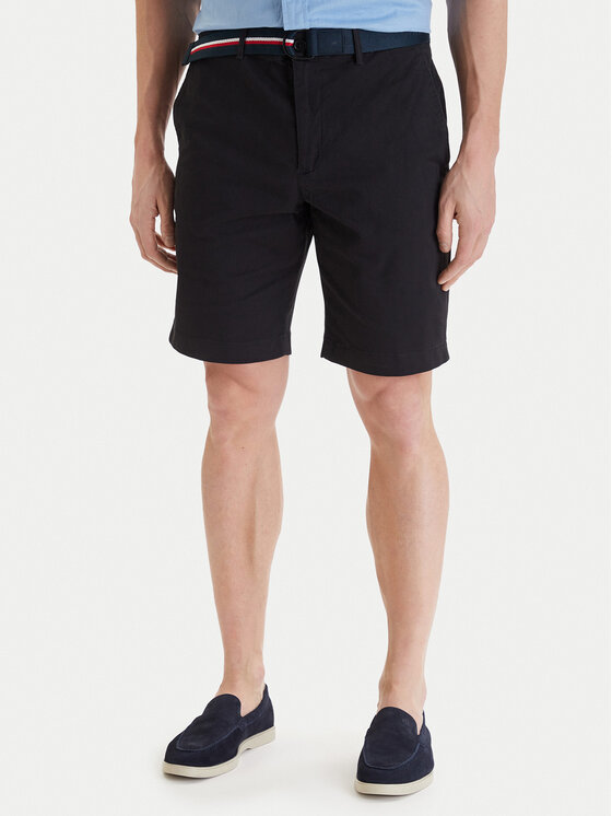 Tommy Hilfiger Tommy Hilfiger Szett rövidnadrág és öv Denton MW0MW42349 Fekete Slim Fit
