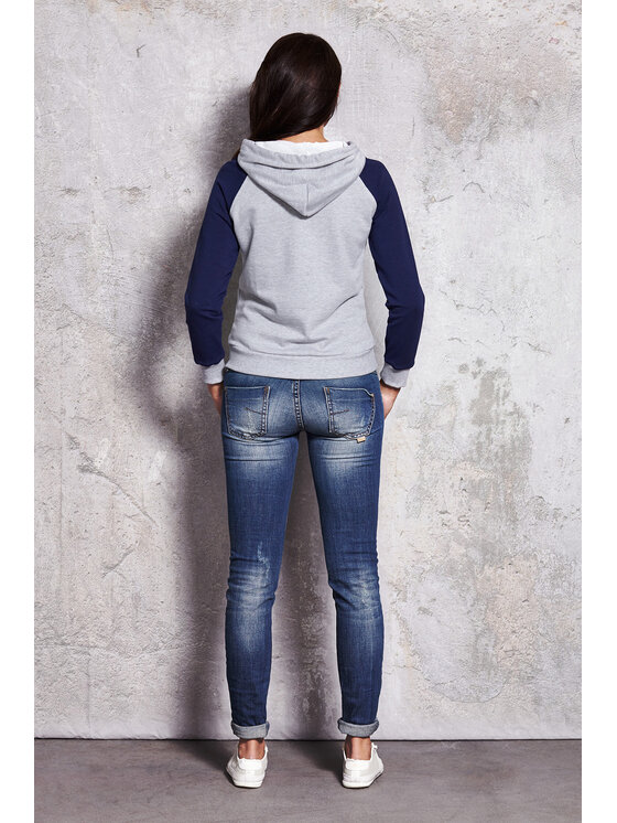 Infinite You Infinite You Mikina M029 Tmavomodrá Basic Fit