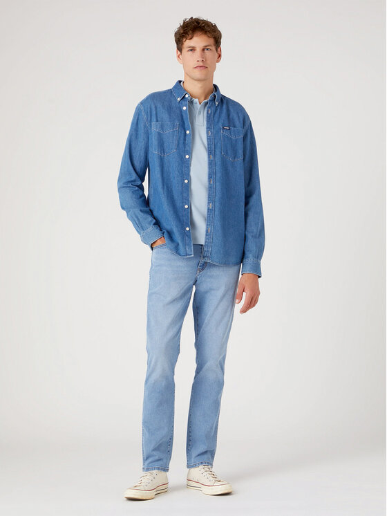 Wrangler Wrangler Jeansy Larston W18S84Z95 112330753 Niebieski Slim Fit
