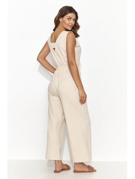 Makadamia Makadamia Kombinezon NU465 Beżowy Regular Fit