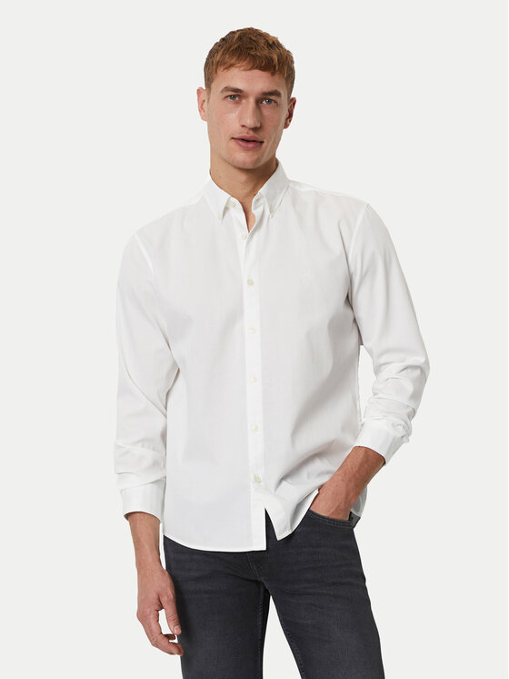 Marc O'Polo Koszula B21 7268 42342 Biały Regular Fit
