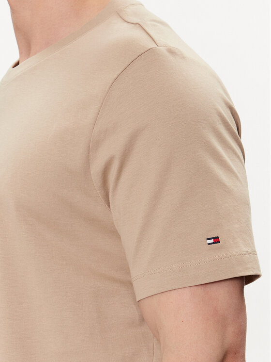 Tommy Hilfiger Tommy Hilfiger Marškinėliai Track Graphic MW0MW34429 Smėlio Regular Fit