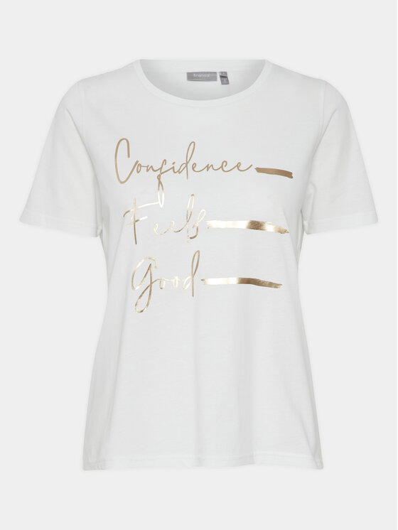 Fransa Fransa T-Shirt 20613424 Λευκό Regular Fit