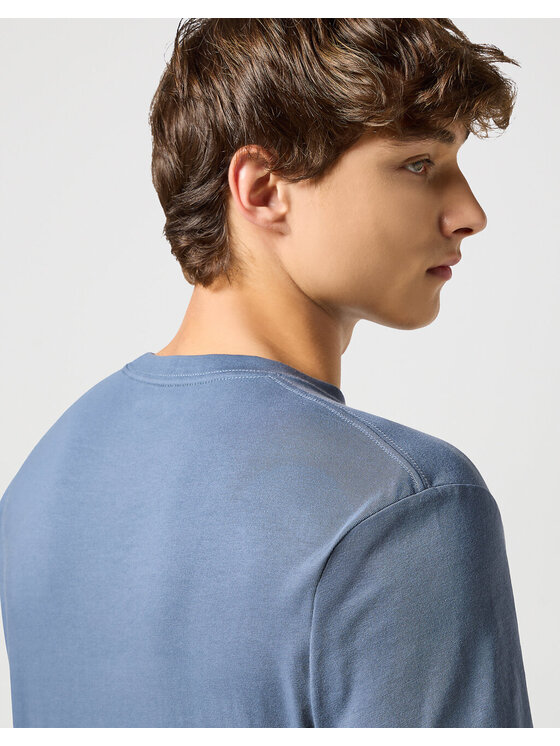 Wrangler Wrangler T-shirt SIGN OFF TEE Blu Regular Fit