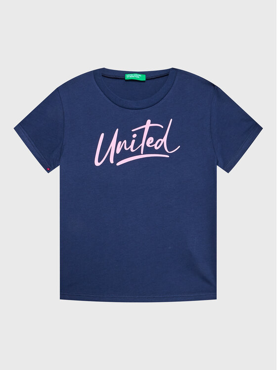United Colors Of Benetton Tričko 3096C10C8 Tmavomodrá Regular Fit