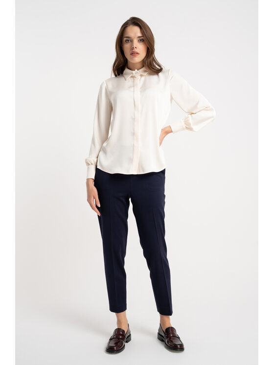 CLICK CLICK Spodnie materiałowe 30-454 Granatowy Slim Fit