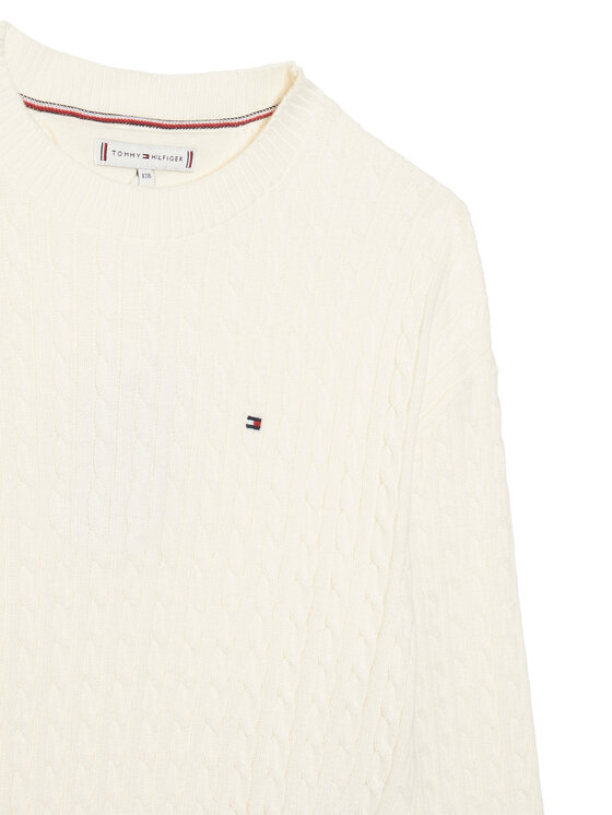 Tommy Hilfiger Tommy Hilfiger Sveter KG0KG08848 Écru Regular Fit