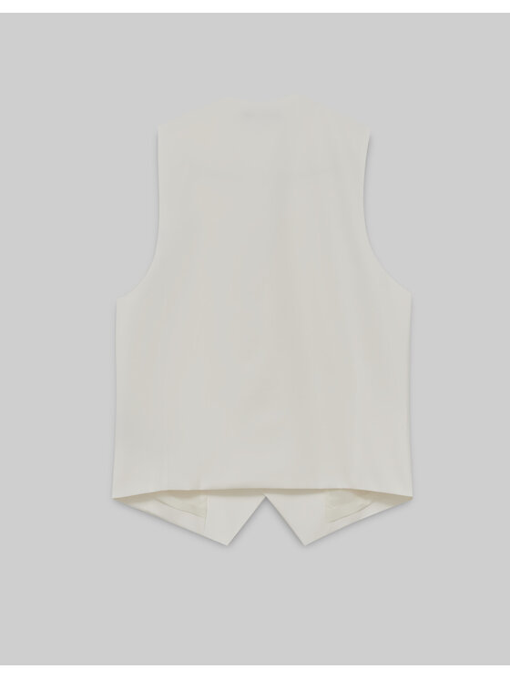 Borgio Borgio Kamizelka lido_01_b Biały Slim Fit