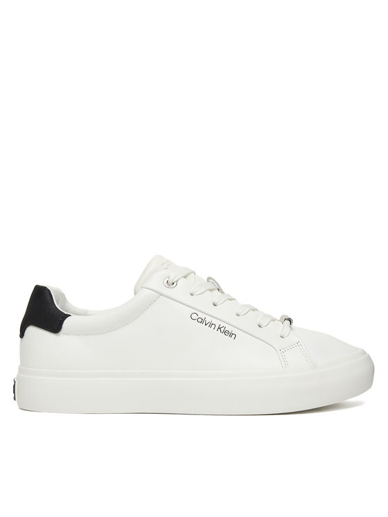 Calvin Klein Calvin Klein Sneakersy Vulc Lace Up Lth/Moire Bt HW0HW02747 Biały