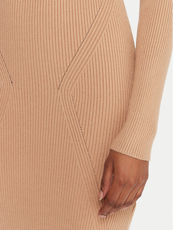 Guess Guess Igapäevane kleit W5BK45 Z0572 Beež Slim Fit