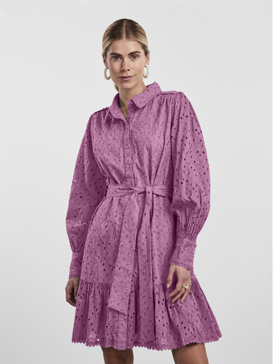 YAS YAS Haljina za svaki dan 26029394 Ljubičasta Regular Fit