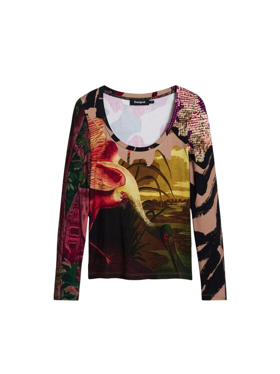 Desigual Desigual Πουλόβερ TS_JAPON_ABBIGLIAMENTO Μπεζ Regular Fit