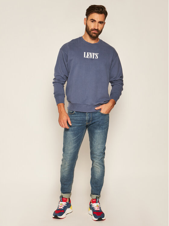 Levi's® Levi's® Mikina Graphic Crew 38712-0006 Tmavomodrá Relaxed Fit