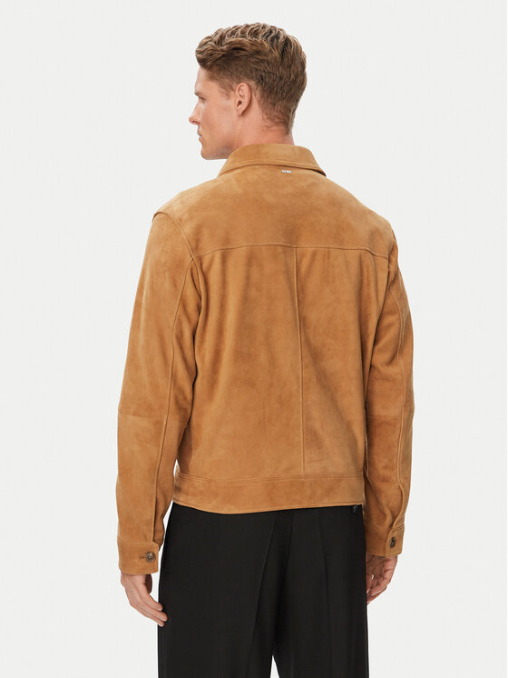 BOSS BOSS Odinė striukė H-Malbano7 50563869 Tamsiai smėlinė Regular Fit