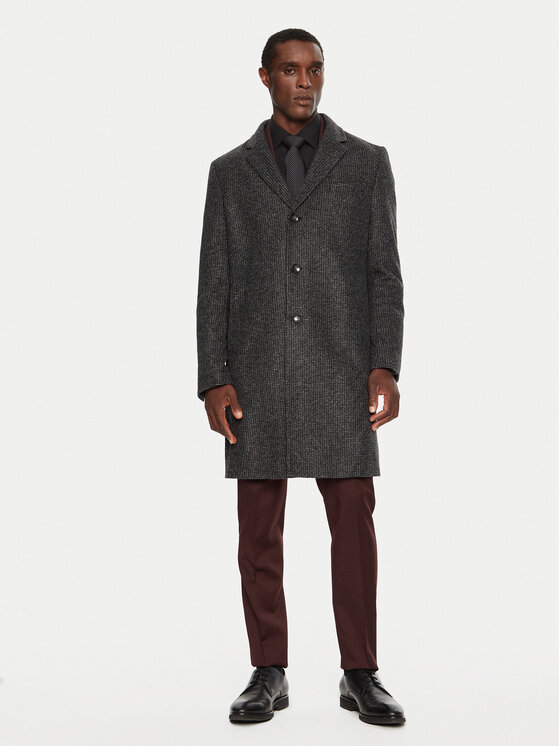 BOSS Boss Pārejas mētelis H-Hyde 50528132 Melns Slim Fit