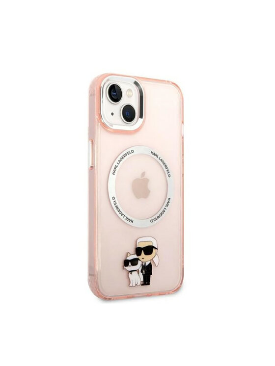 KARL LAGERFELD KARL LAGERFELD Etui na telefon IML NFT Karl & Choupette Magsafe Różowy