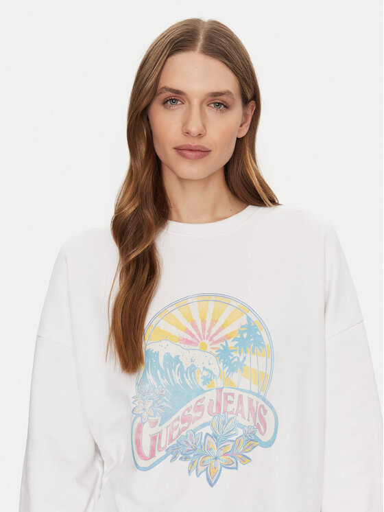 Guess Guess Sweatshirt W5GQ16 K68I4 Weiß Regular Fit