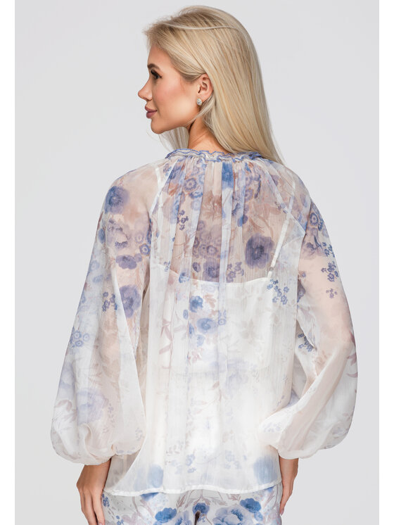 Ombre Ombre Koszula OW-SH-E0063 Niebieski Loose Fit