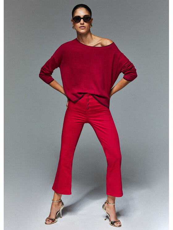 Liu Jo Liu Jo Sweter WA6283MS49I91955 Czerwony Regular Fit