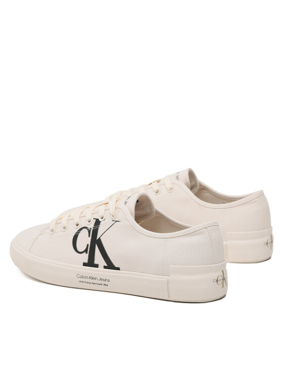 Calvin Klein Jeans Scarpe sportive Vulc Low Oversized Brand YM0YM00687 Ecru