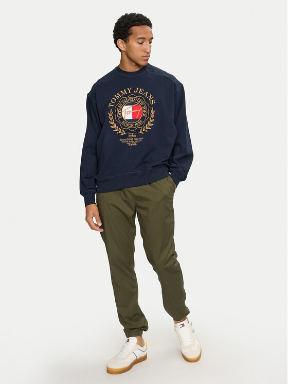 Tommy Jeans Tommy Jeans Pulóver DM0DM19243 Sötétkék Boxy Fit
