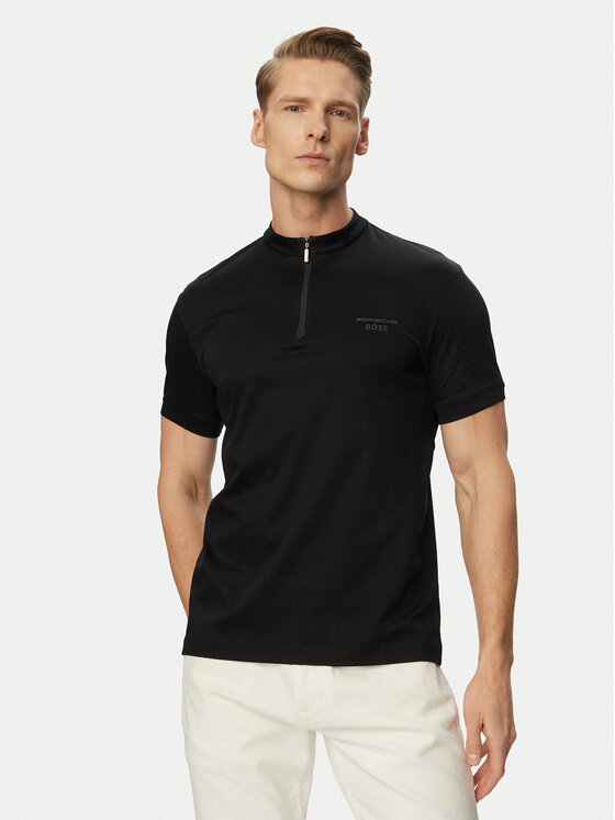 BOSS Tricou PL_PS Spirit70 QZ 50559790 Negru Regular Fit