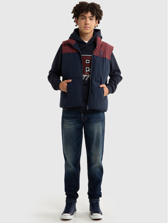 BIG STAR BIG STAR Kamizelka MANUEL Granatowy Basic Fit
