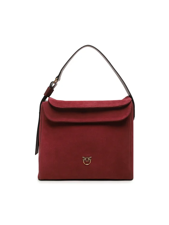 Pinko Handtasche Leaf Hobo Big AI 23-24 PLTT 101705 A0F6 Dunkelrot