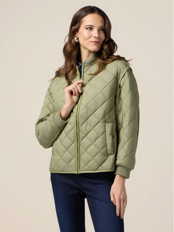 Oltre Oltre Giubbotto piumino F134J000187N035 Verde Baggy Fit