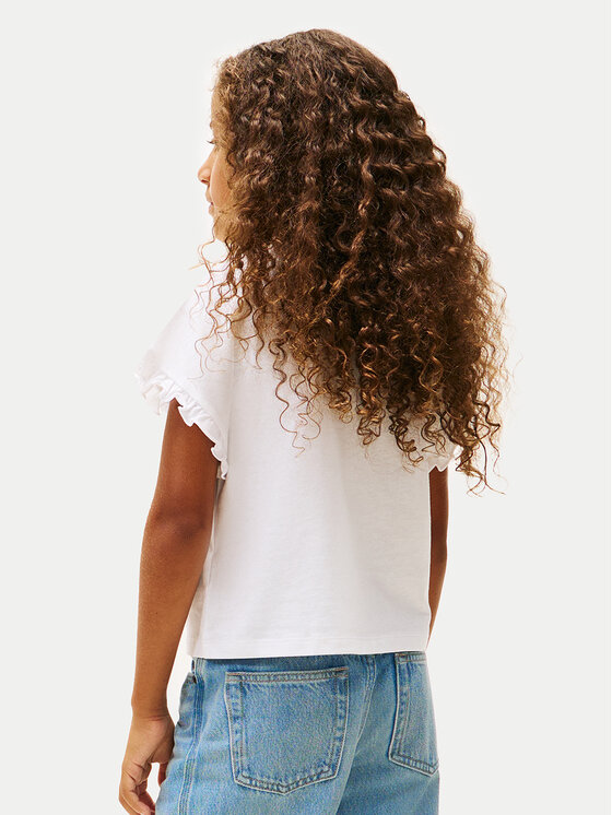 Tommy Hilfiger Tommy Hilfiger T-shirt KG0KG08970 S Bijela Regular Fit