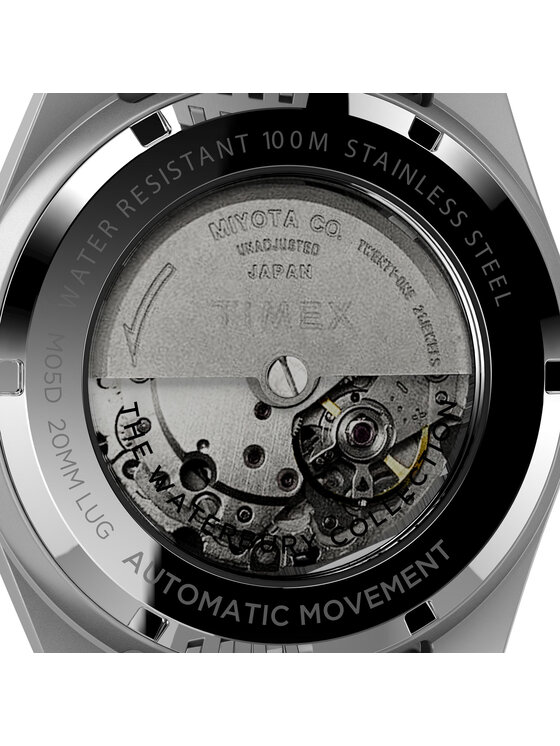 Timex Timex Ročna ura Waterbury Dive Automatic TW2V24900 Srebrna